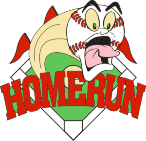 1 1/4" Screaming Homerun Baseball Pin-2973