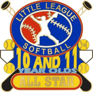 1 1/4" 10-11 All Star Softball Pin-3070