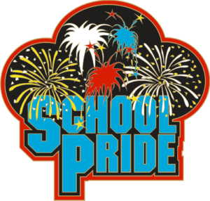 1" School Pride School Pin-2934