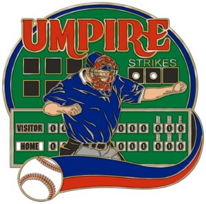 BB-688 1.25" Umpire Baseball Pin
