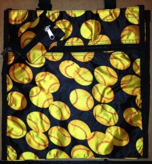 Softball Microfiber Tote Bag with Coin Purse-3110