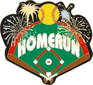 BB-705 1.25"  SOFTBALL FIREWORK HOMERUN