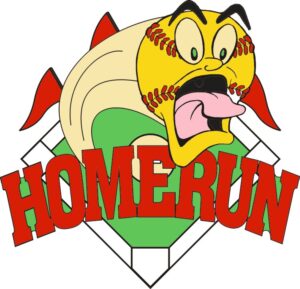 BB-706 1.25"  SOFTBALL SCREAMING BALL HOMERUN PIN