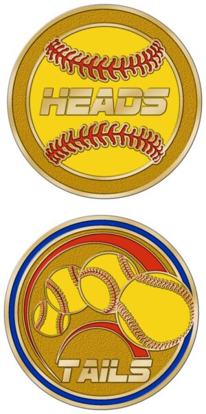 BB-710 1.5"  SOFTBALL UMPIRE FLIPPING COIN