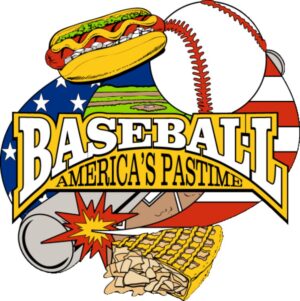 TB-221 1.75"  BASEBALL AMERICA'S PAST TIME TRADING PIN