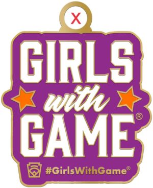 LL-M-GOLD LITTLE LEAGUE GIRLS WITH GAME MEDAL