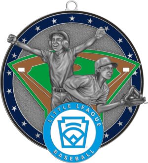 L-303-S LITTLE LEAGUE BASEBALL MEDAL-SILVER
