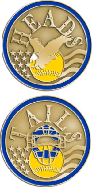 BB-740 SOFTBALL PATRIOTIC COIN